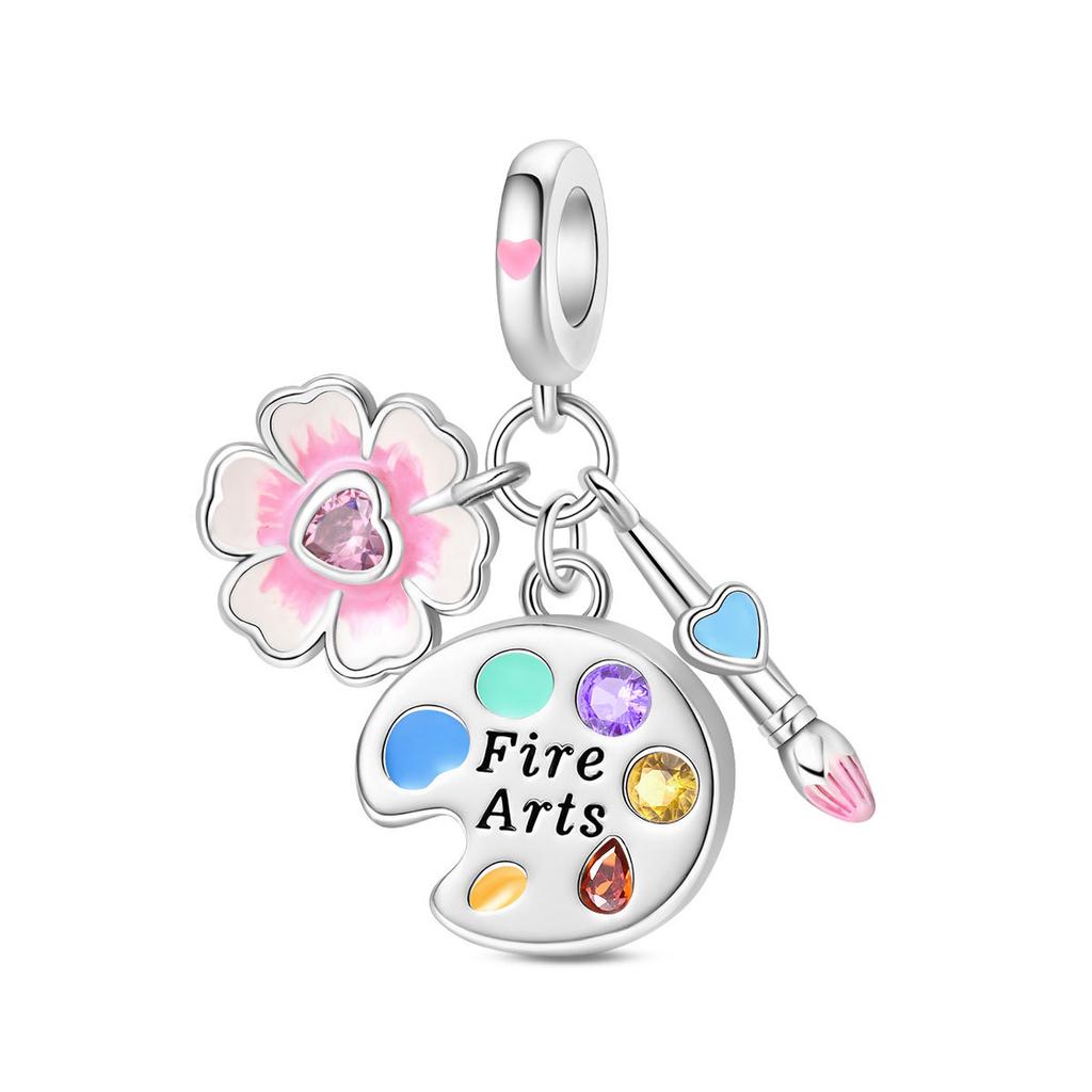 Travel Style Airplane Camera Luggage Charm Bead Jewelry Necklace Bracelet Accessory Set
