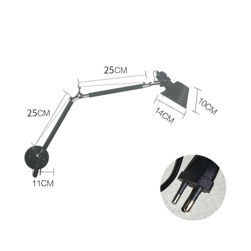 Adjustable Industrial Wall Lamp - Modern Rotatable Design for Bedroom & Living Room