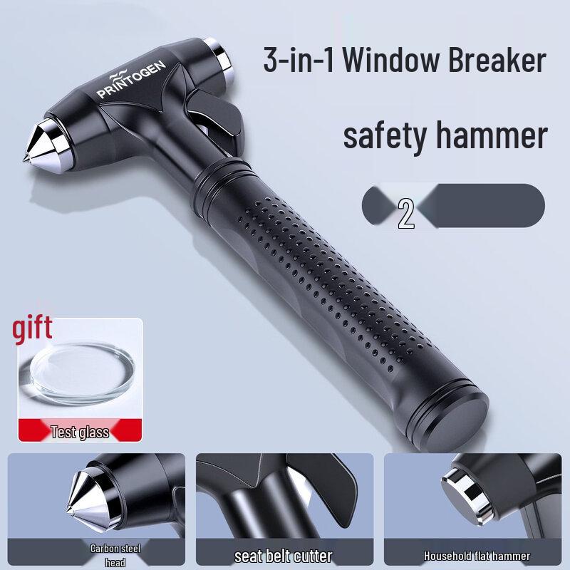 Lieve 3-in-1 Car Safety Hammer and Window Breaker