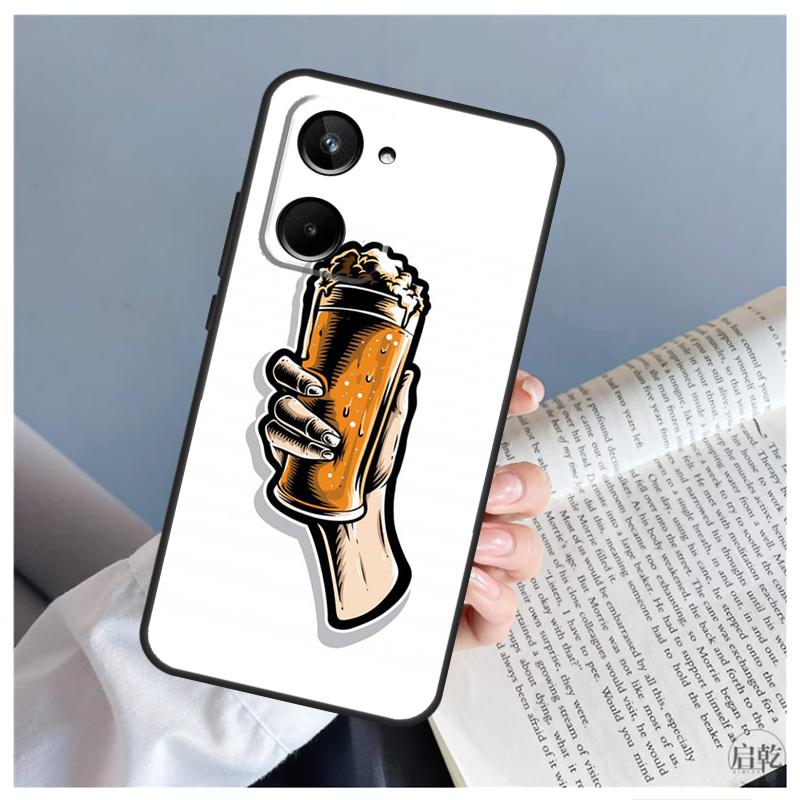Beer Cup For Realme 9 10 11 12 Pro Plus GT5 C67 C55 C53 C35 C33 C30 C25s C21Y C15 GT3 GT Neo 5 Case
