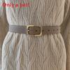 Genuine Leather Womens Cowhide Belt Alloy Buckle Fashionable Casual Decoration