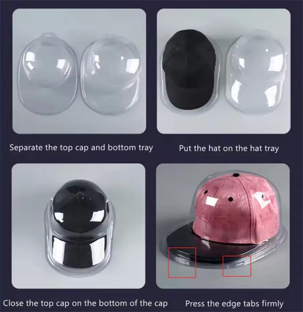 Innovation Baseball Cap Duck Tongue Hat Transparent Box Anti-Deformation Display Stand Can Hang Storage Cap Support Dust Cover