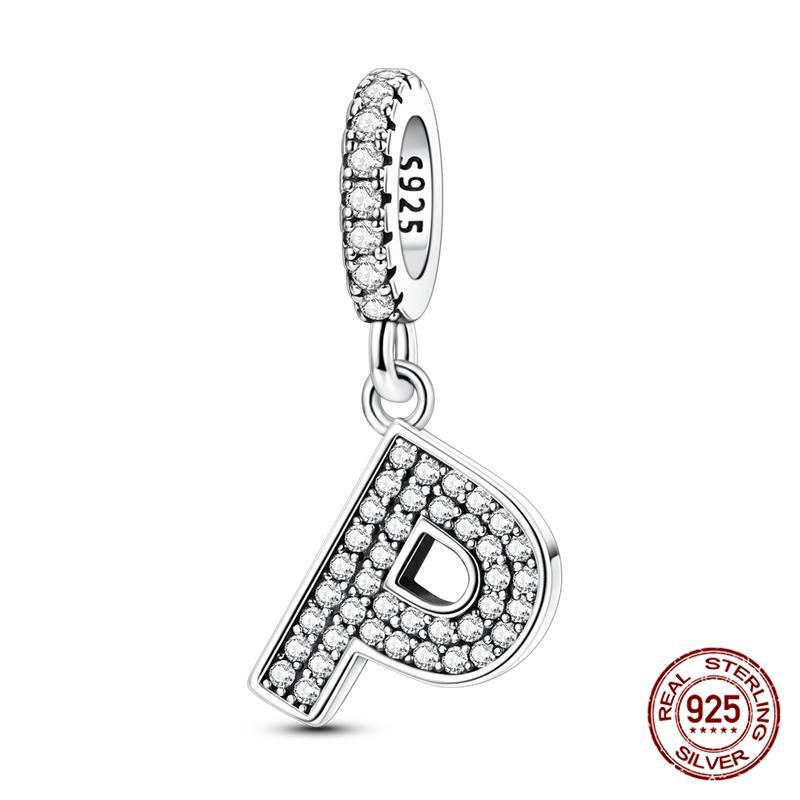 Original A-Z Beads 100% Copper 26 Letter Charms Fitoriginal Bracelet Diy Jewelry Making Women Gift