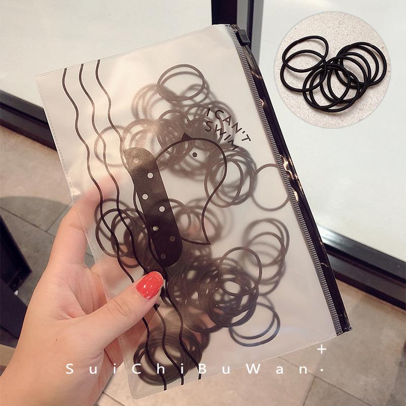 Korean Style Simple Elastic Hair Tie – Small, Thin High Elastic Band for Girls, Basic Hair Ring Headwear