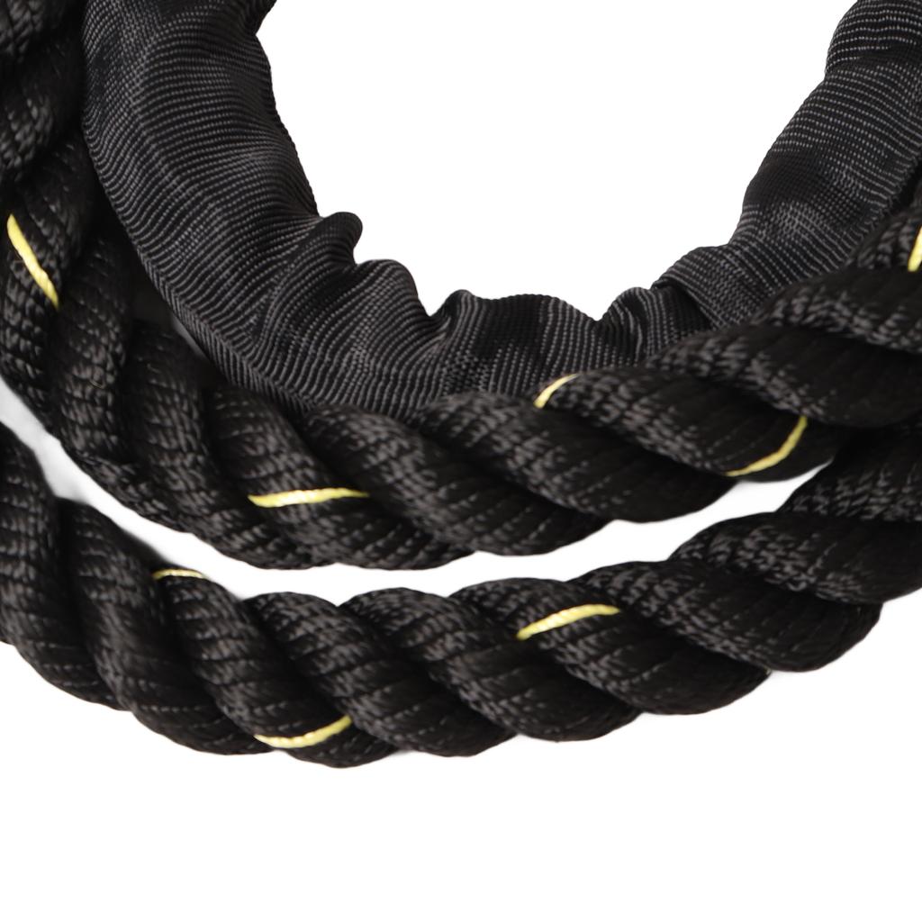 Weighted Jump Ropes 25mmx3m Black Gold Polyester Heavy Skipping Rope for Strength Training Muscle Building