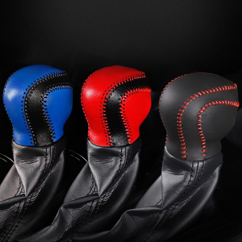 My Good Car Leather Hand-sewn Gear Shifter Handlebar Sleeve Cover Sleeve Car Styling For Toyota C-HR 2017 2018 Car Accessories