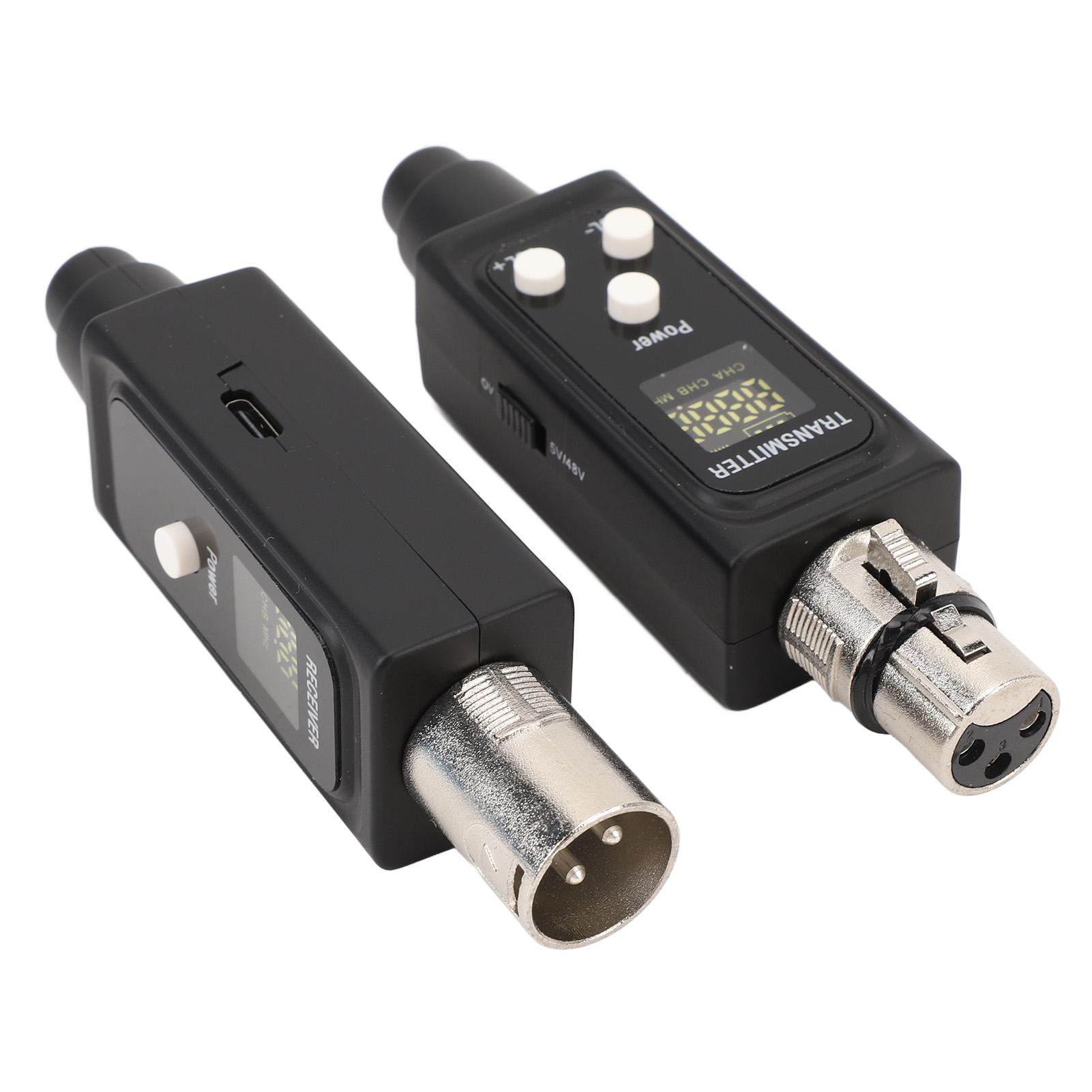 

2,4 ГГц UHF беспроводной передатчик XLR приемник перезаряжаемый шумоподавление громкость реверберация отключение звука для