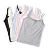 Girls' Long Cotton Tank Top - Candy Color Summer Base & Outerwear