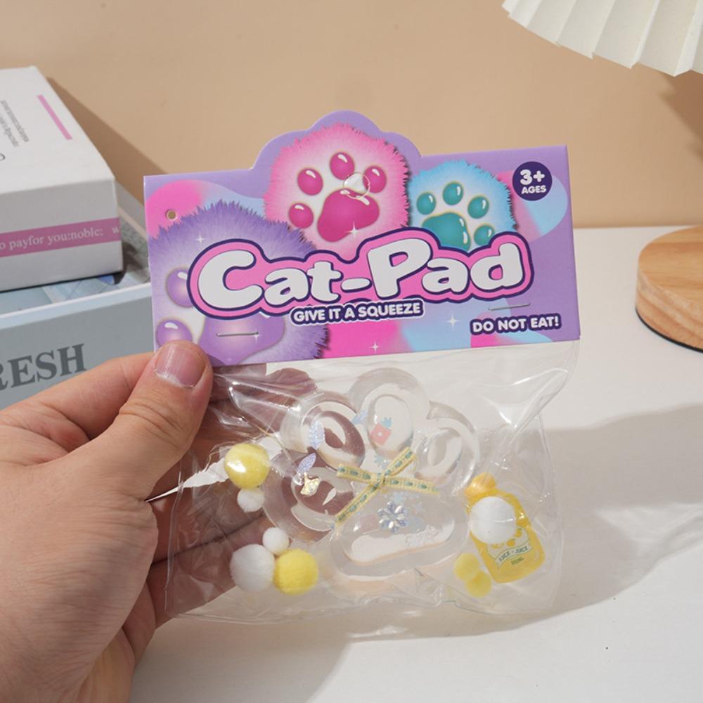 Sticky Squeeze Cat Paw Toys Slow Rising Amethyst Cat Paw Cute Slow Rebound Toy