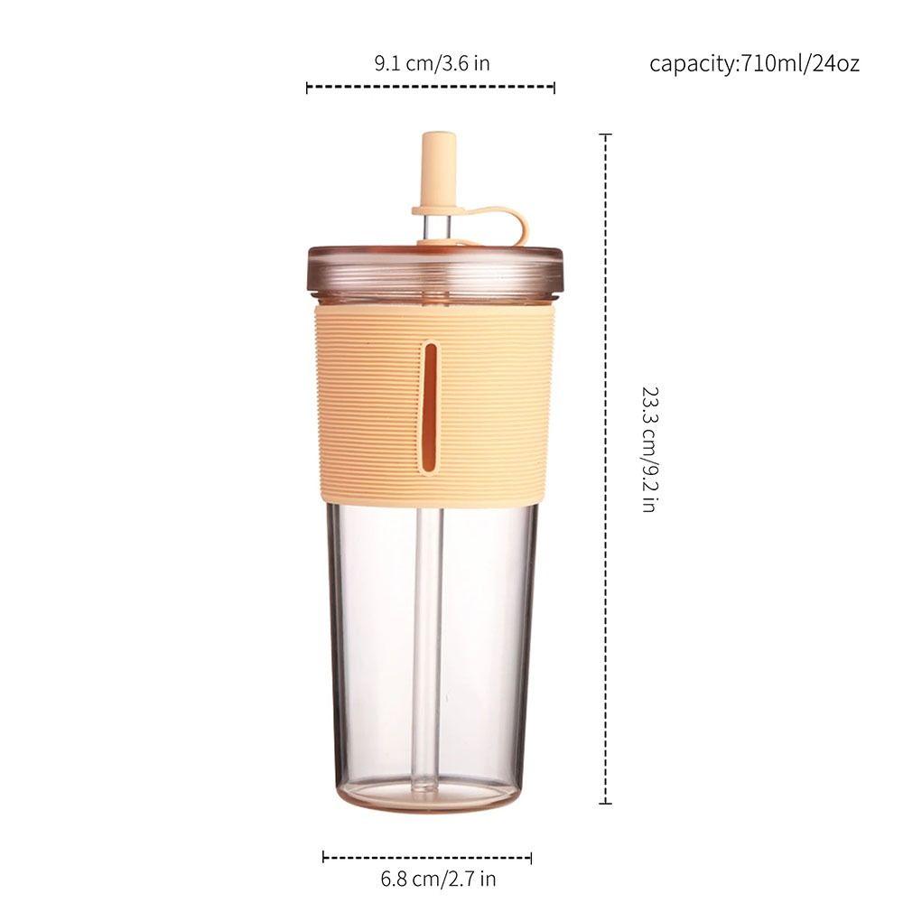 With Straw Clear Tumbler 710ml/24oz Iced Coffee Cup Smoothie Cup Water Bottle  Coffee Cup