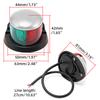 QC 1pc Bow LED Navigation Sailing Light LED Navigation Sailing Light Marine Boat Plastic Red+Green W/Chrome Housing