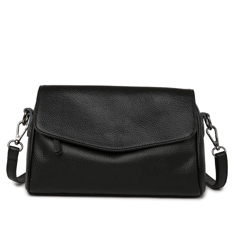 Top Layer Cowhide Women's 2025 Fashion Genuine Leather Large Capacity Crossbody Pillow Bag