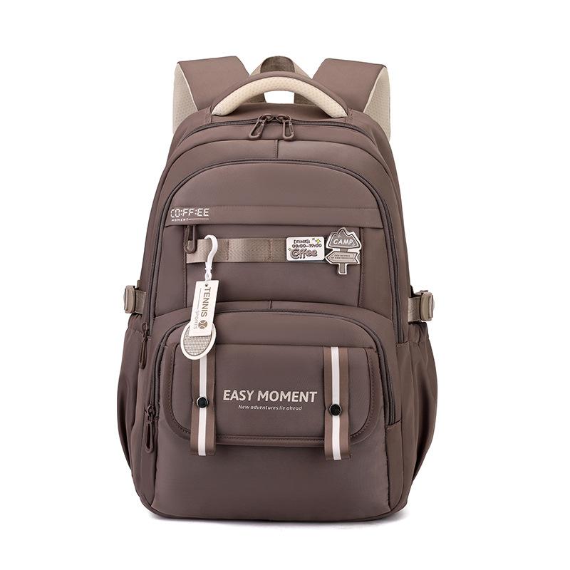 Schoolbag new solid color middle school student backpack in the season outing high value soft sister cute small fresh backpack