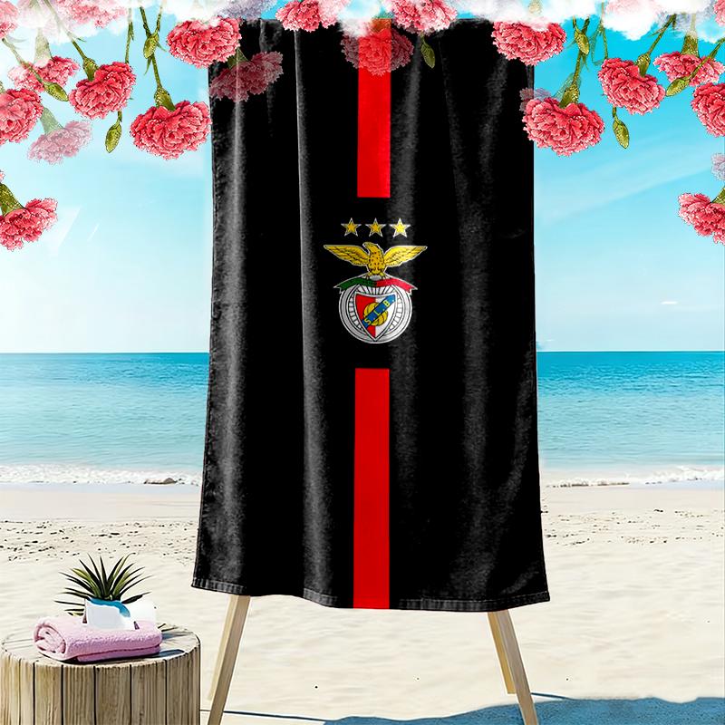 1ks Ručník na pláž SL Benfica, Živý ručník vhodný pro venkovní aktivity, Kempování, Turistiku