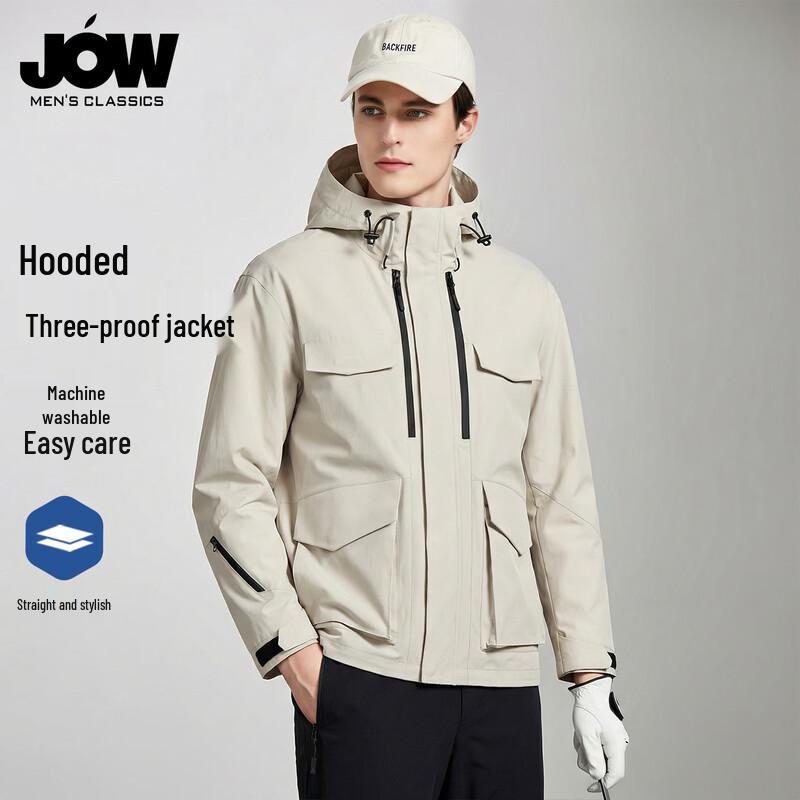 JOW Men's Hooded Triple-Proof Outdoor Jacket