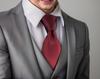 SHLAX&WING Plain Red Silk Tie for Men, Long and Narrow, 6cm