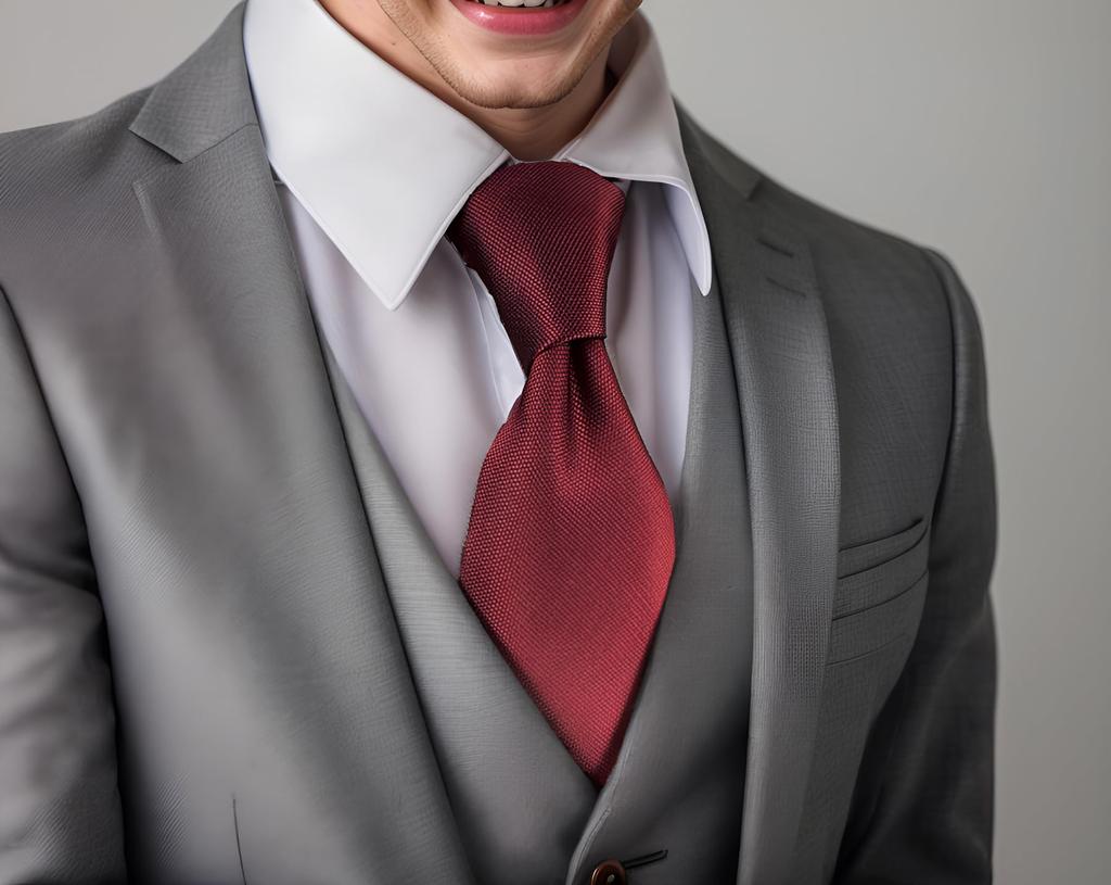 SHLAX&WING Plain Red Silk Tie for Men, Long and Narrow, 6cm