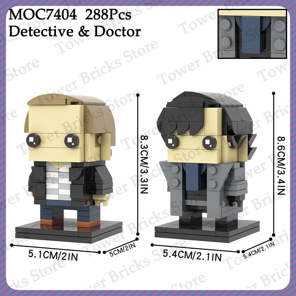 MOOXI Wednesday Thoning Brickheadz MOC Fantasy Figures Building Blocks Set Toys For Children Adult Friends Gift Compatible Brick