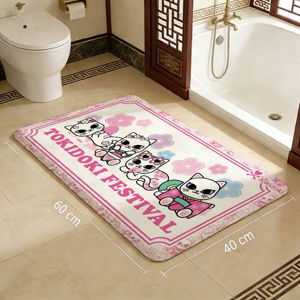 Japan Anime Tokidoki Floor Mat INS Style Soft Bedroom Floor House Laundry Room Mat Anti-skid Household Carpets