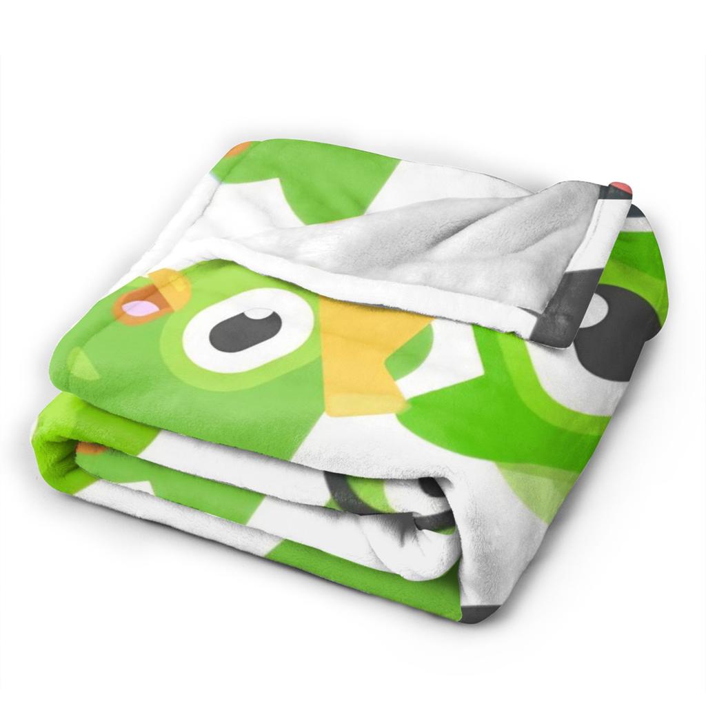 Duolingos Eule Duo Warme Weiche Decke Camping Plüsch Überwurfdecke Neuheit Sofa Stuhl Flanell Tagesdecke Schlafsofa Abdeckung