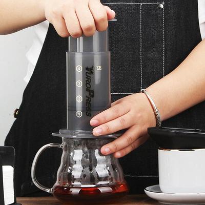 Youle Press Manual Coffee Maker Set: Easy-Clean, Fast-Brew Outdoor Coffee Pot.