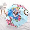 1 Auto Open Alice, White Rabbit Themed Colorful 8-rib Portable Umbrella for Men and Women, A Compact Commuting Companion Suitable for Daily