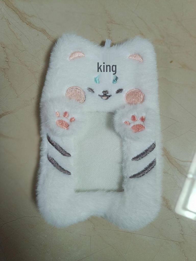 Chaveiro de Mochila de Pelúcia de Animal Fofo e Porta-Cartões - Pingente de 3 Polegadas para Fotos e Cartões