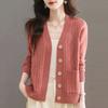 Autumn Knitted Cardigan for Women Autumn/Winter Thickened Middle Aged Mom Loose Sweater Coat