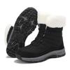 Women Winter Snow Boots Plush Lace Up Mid Calf Boots Thick Sole Warm Cotton Shoes Outdoor Hiking Sneakers Non Slip