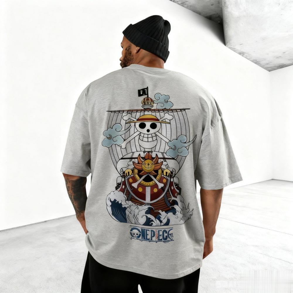 2026 Nouveau T-shirt à Manches Courtes Imprimé Anime 'One Piece' T-shirt Unisexe Haut pour Homme T-shirt d'Été Style Y2K Street Wear