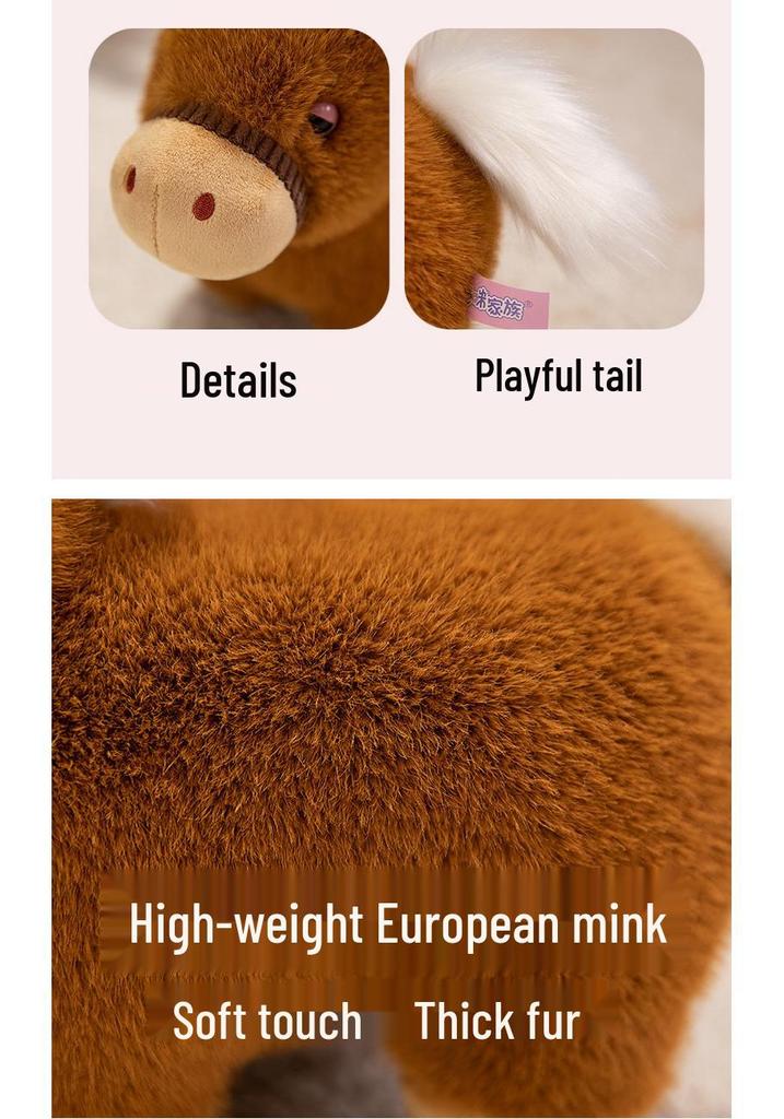 Children's Dwarf Leg Plush Horse Toy - Soothing Doll for Birthday Gift