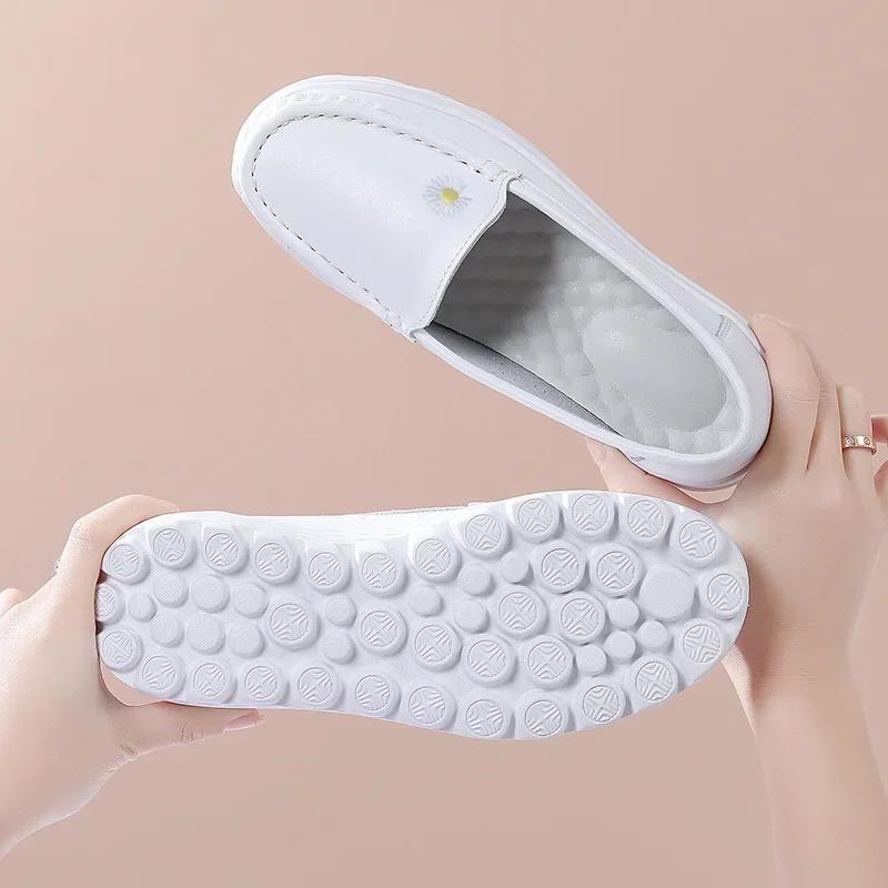 2025 Hospital White Female Nurse Shoes Air Cushion Sole Comfortable Wedge Soft Fashion Work Shoes Chaussure Femme Zapatillas