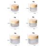 Pot en Verre Givré Vide Mini 5-50g Pot Pot Cosmétique Maquillage Couvercle Intérieur Crème Visage Baume à Lèvres Contenant de Stockage Scellé Bouteilles Rechargeables