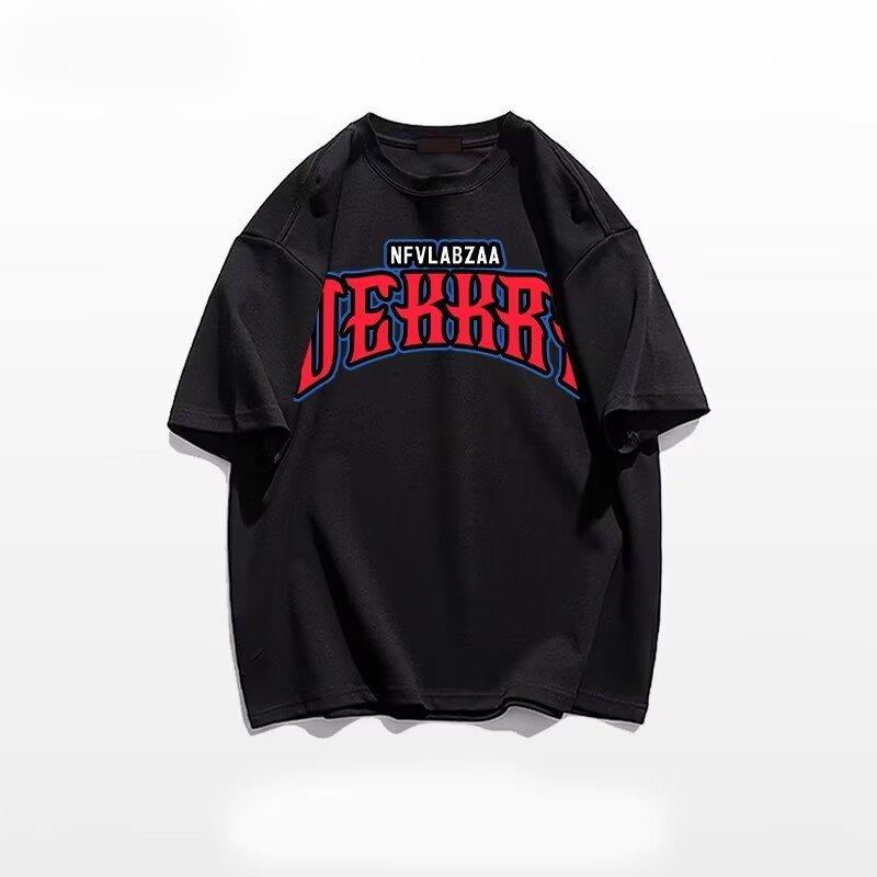 Short Sleeved T-Shirt Trendy Brand Loose Couple Oversized Unisex Style Half Sleeved 2024 T-Shirt Top