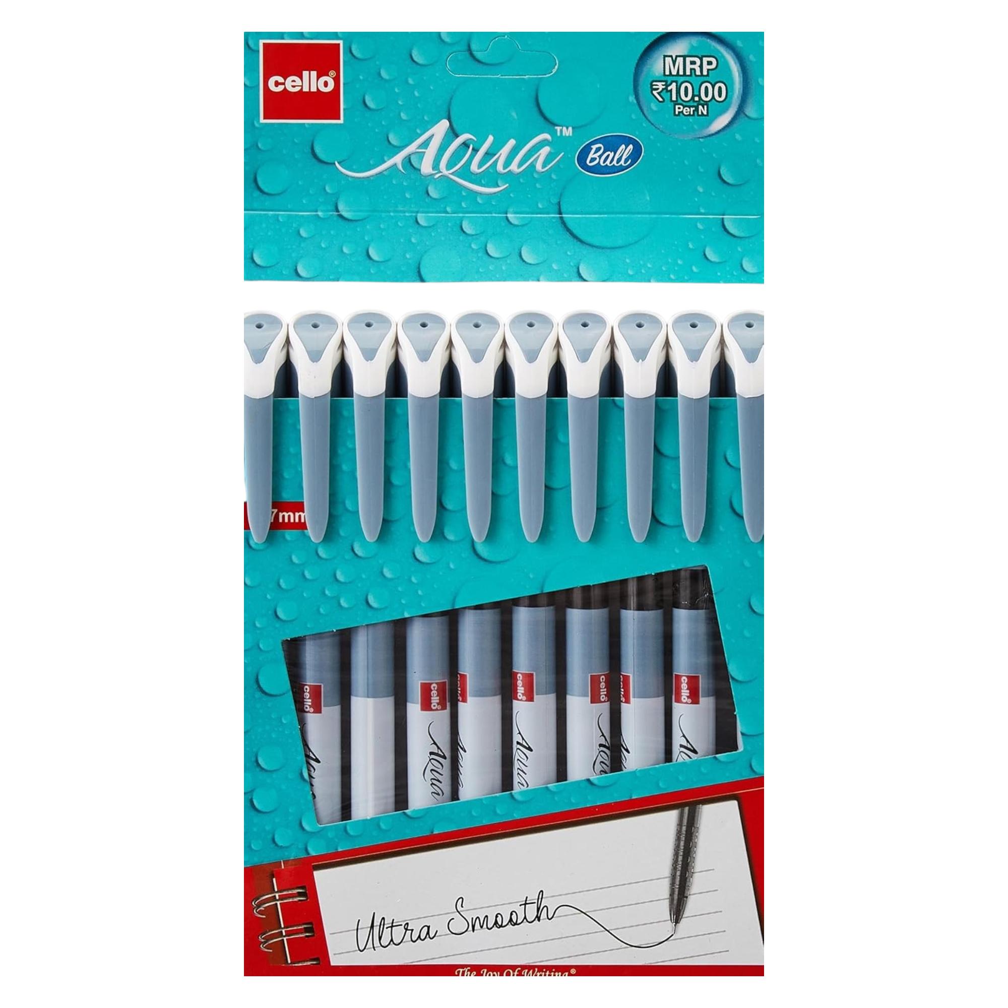 

Aqua BP Blue Ball Pen Pack Of 10 Smooth Writing Pens For Office School Home Daily Use Stationery Essentials India
