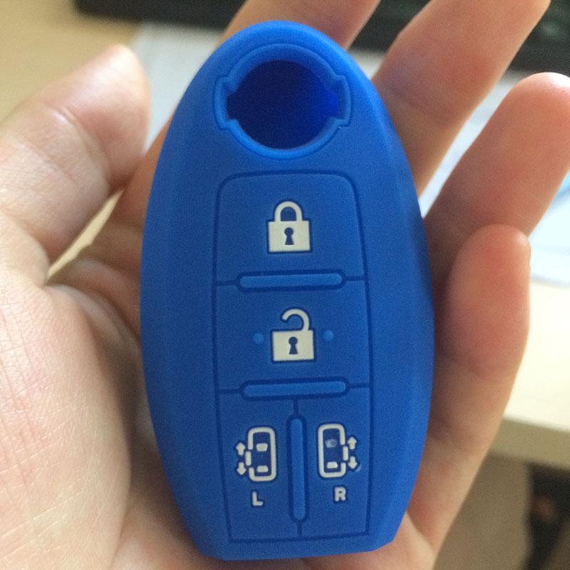 4 Button Silicone Car Key Cover for Nissan Qashqai Juke X-trail Note Tiida Almera Altima Serena C26 4 Button Key