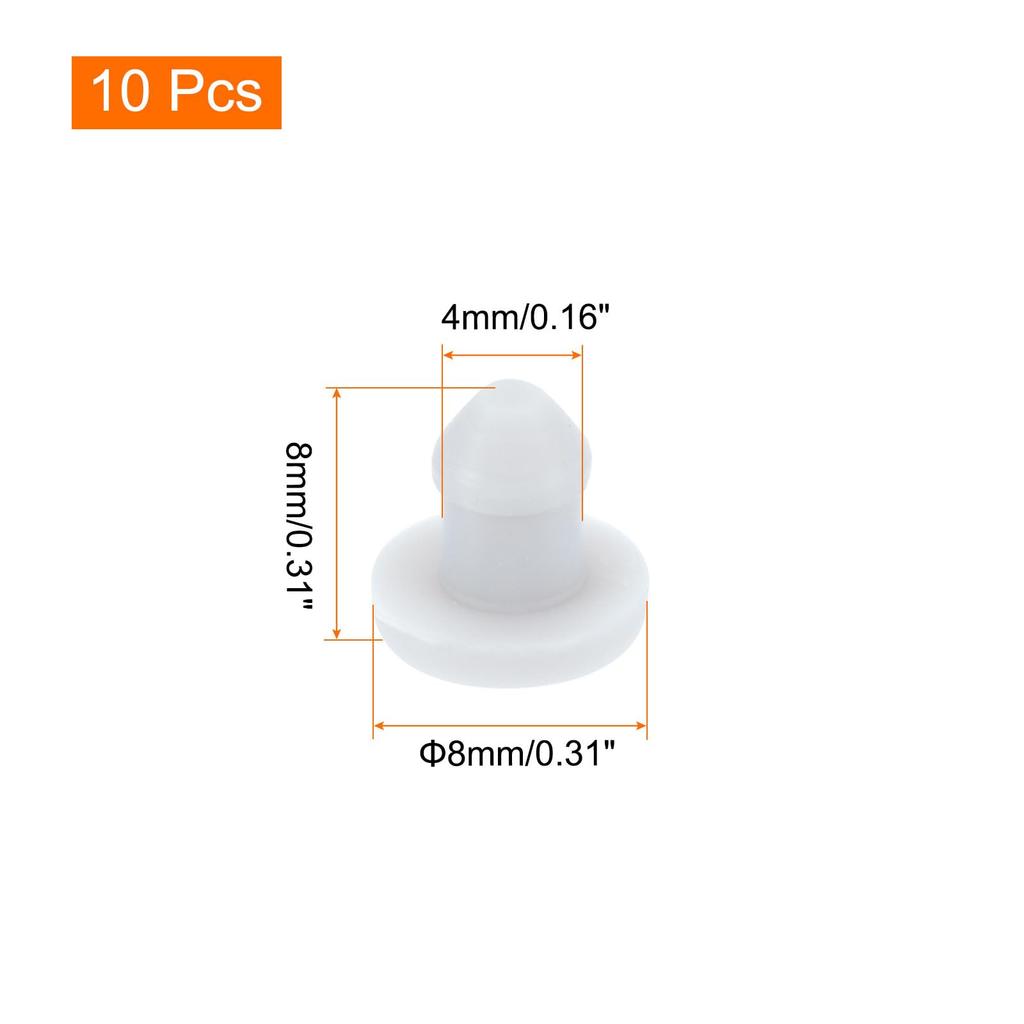 uxcell 10 PCS Silicone Snap Locking Hole Plug Kitchen Rubber Panel Seal Cover Flush