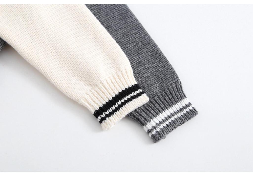 Unisex Korean Style 100% Cotton Knit Cardigan for Boys – Spring/Autumn Casual Baby Sweater