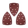 Triangle 11-Hole Detachable Palm-Sized Sandpaper, 152x105 mm, Iron Triangle Red Flocking Sheet