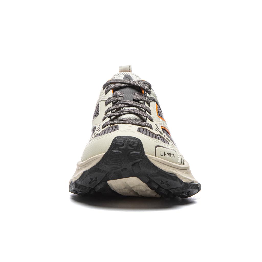 Li Ning Slip Resistant, Abrasion Resistant, Breathable Low top Chunky Sneakers Men's Greige AGCW055-1