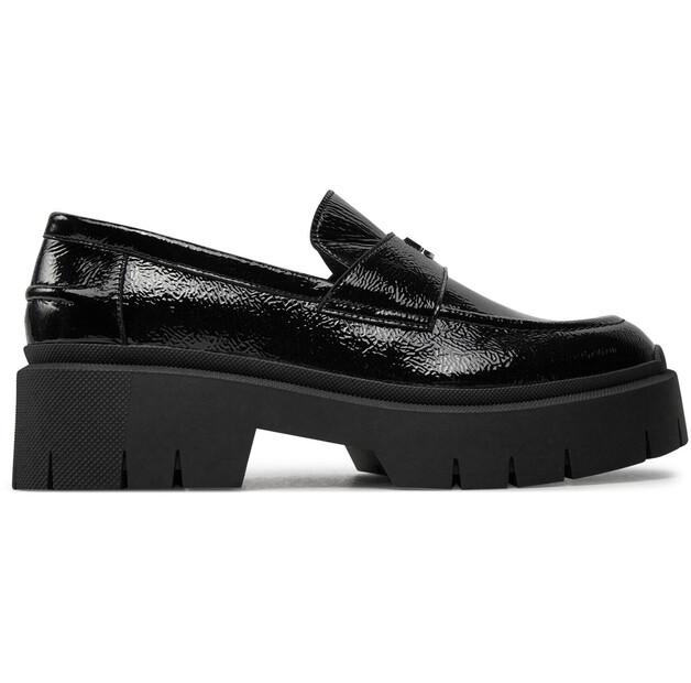 

Женские слипоны HUGO Loafer leder chunky-sohle und stack-logo-detail чёрные 50538597