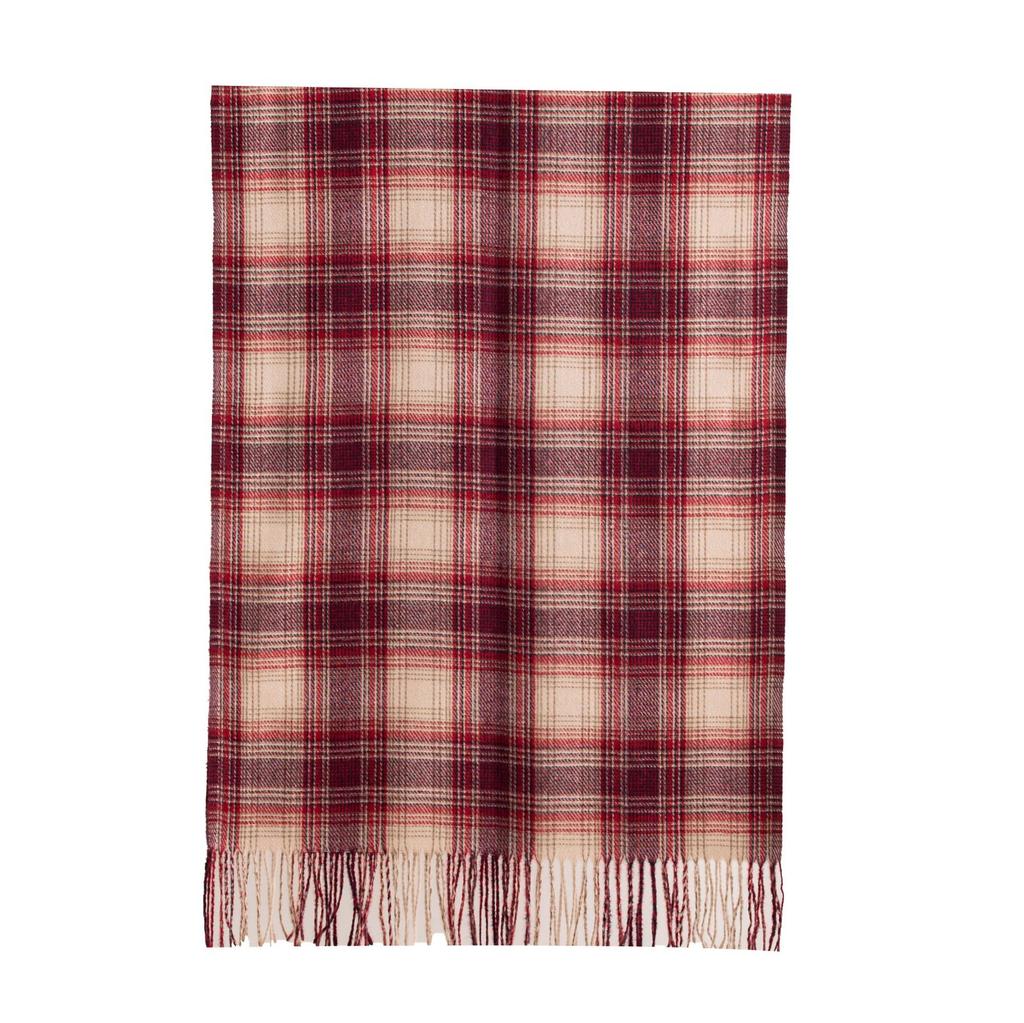 Gentle Gradient Color Small Plaid Scarf High End Girls Winter Couple Student Scarf Warm Thickened Scarf Shawl