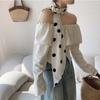 Cravat Rose Flower Scarf Wrap Polka Dot Scarves All-match Long Silk Scarf  Women