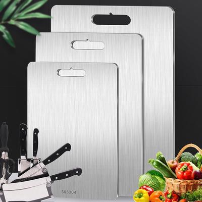 Steel Panel And Chopping Board Kitchen Household Thickened Double Sided Cutting Board Block Kneading Dough Board 316 Stainless