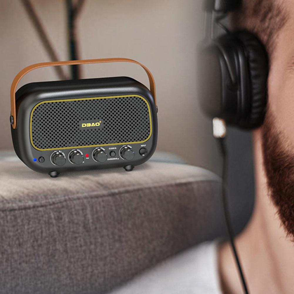 Electric Guitar Amp Wireless Bluetooth-Compatible Speaker 5W Mini Guitar Amplifier Speaker with Clean Overdrive Channel China Mainland