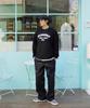 CREAM SODA LAB Lab Cr Nno1 Seoul Korea Acro Logo Sweatshirt Black