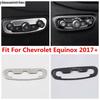 Car Head Light Lamp Switch Button Frame Decor Cover Trim Stainless Steel Interior Accessories For Chevrolet Equinox 2017 -