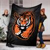 1pc Tiger Print Print Outdoor Blanket, Lightweight Polyester,