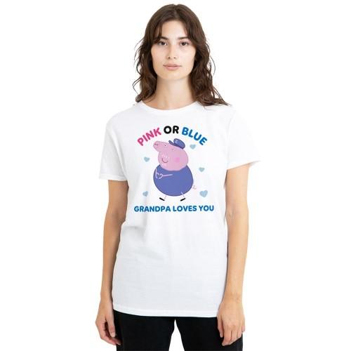 Peppa Pig Womens/Ladies Pink Or Blue Grandma Pig Loves You T-Shirt