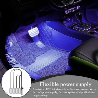 Car Ambient Light LED Adjustable Music Mode Lamp With USB Port Interior Ambient Lighting For Truck SUV Tractor Trailer